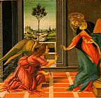 Sandro Botticelli Canvas Paintings - The Cestello Annunciation
